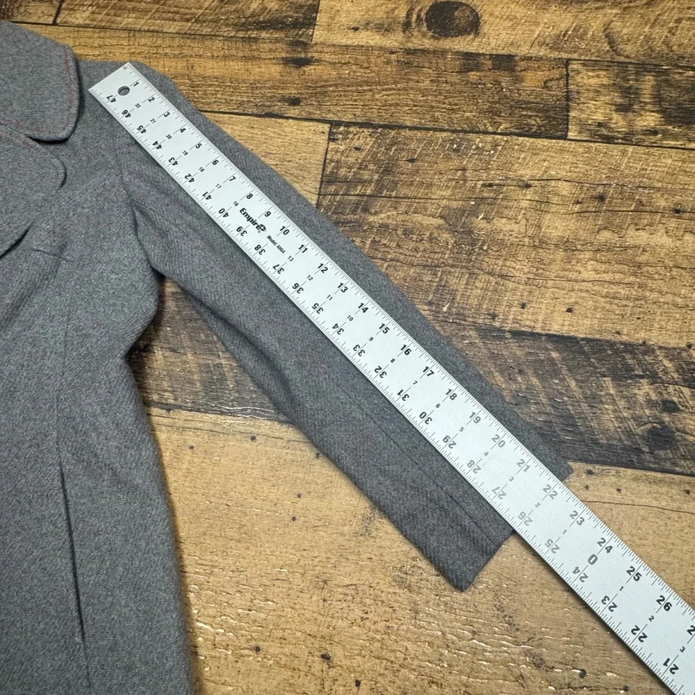 Windsmoor Wool Coat Herringbone Blazer‎ Jacket Red Lined Made in England - Picture 5 of 9